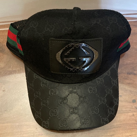 Black Designer Logo Cap
